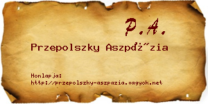Przepolszky Aszpázia névjegykártya
